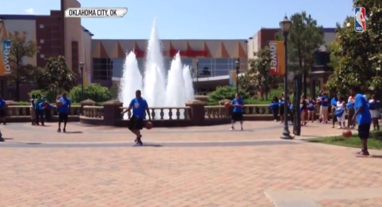 NBA playoffs flashmob 2014