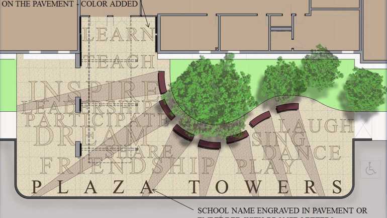 Plaza Towers memorial students graphic