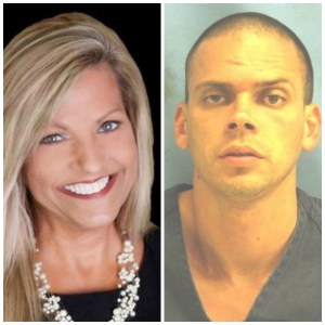 Beverly Carter (left), suspect Arron Lewis (right)