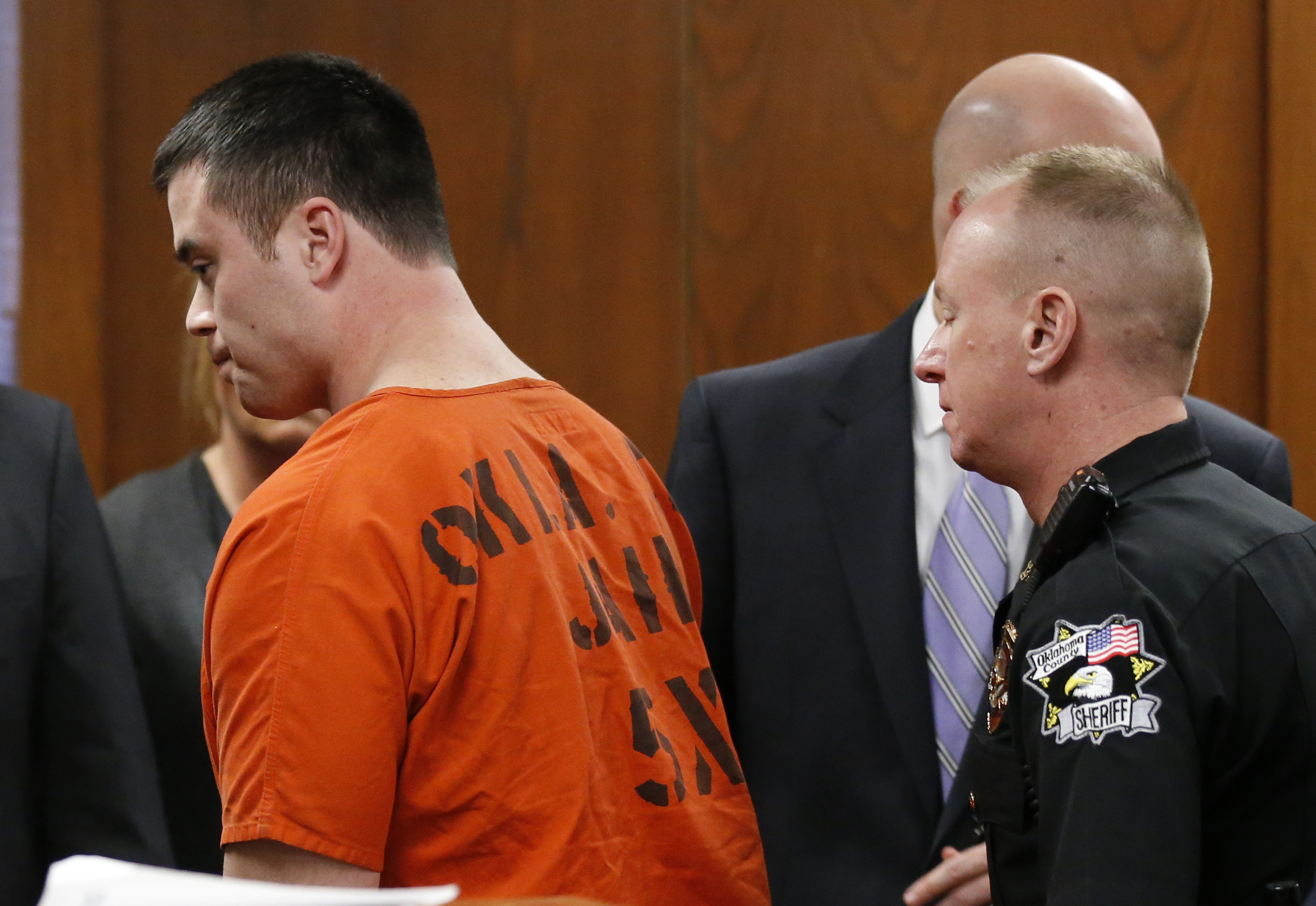 Daniel Holtzclaw sentencing in Oklahoma City, Thursday, Jan. 21, 2016. (AP Photo/Sue Ogrocki, Pool)