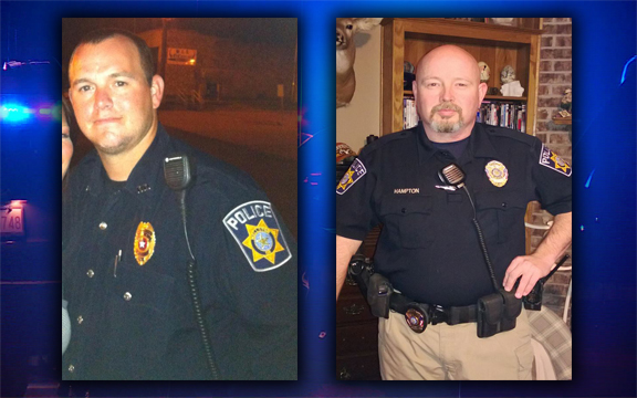 Officer Shawn Stewart and Officer Jim Hampton.