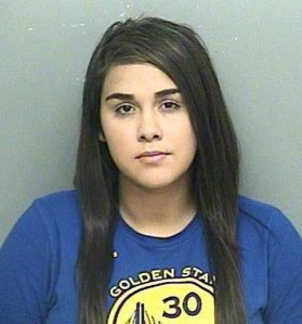 Alexandria Vera, 24, is seen in a booking photo. (Credit: Montgomery County Sheriff’s Office)